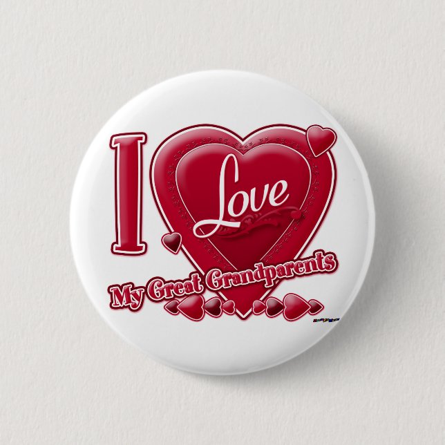 I Liebe Meine Großeltern rot - Herz Button (Vorderseite)