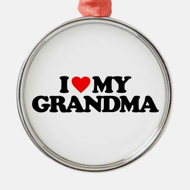 I LIEBE MEINE GROSSMUTTER SILBERNES ORNAMENT (Vorne)
