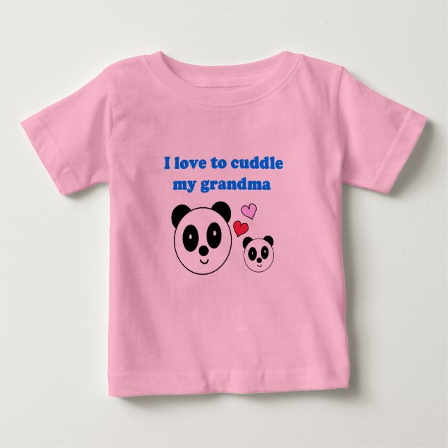 I LIEBE, MEINE GROSSMUTTER ZU STREICHELN BABY T-SHIRT (Vorderseite)