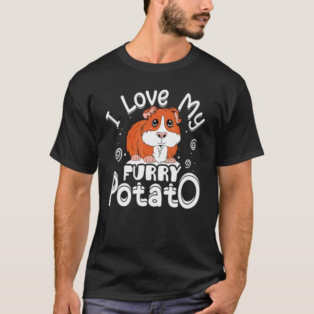 I Liebe meine Guinea Pig Kartoffeln Pig Cavy Tiere T-Shirt (Vorderseite)