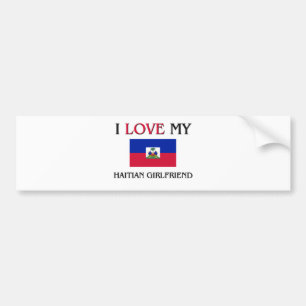 I Liebe meine haitianische Freundin Autoaufkleber
