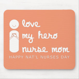 I Liebe meine Held Krankenschwester Mutter Kranken Mousepad