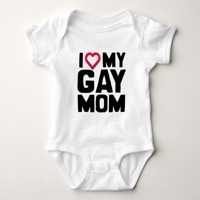 I LIEBE MEINE HOMOSEXUELLE MAMMA BABY STRAMPLER (Vorderseite)