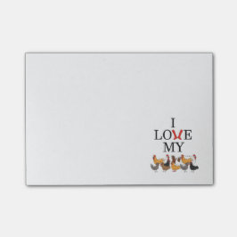 I Liebe meine Huhn-Post-Itanmerkungen Post-it Klebezettel