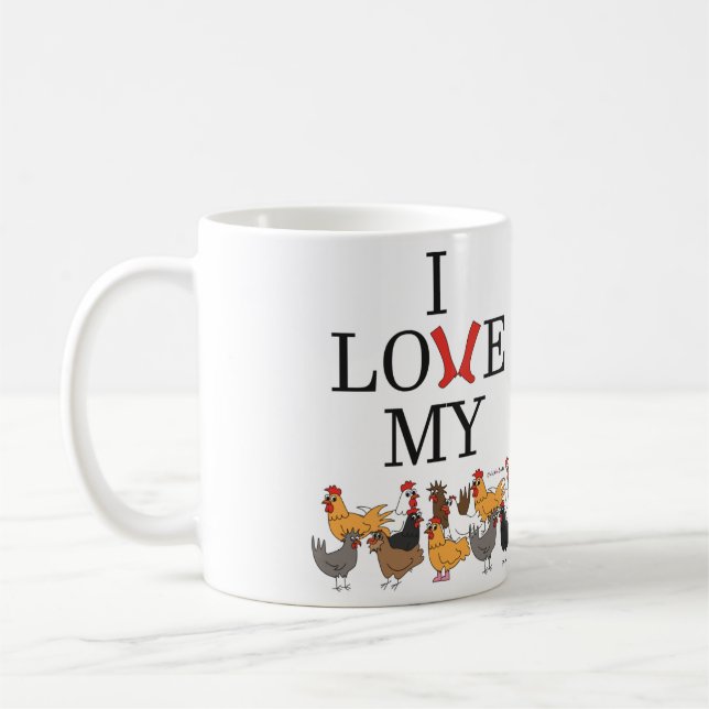 I Liebe meine Huhn-Tasse (linkshändig) Kaffeetasse (Links)
