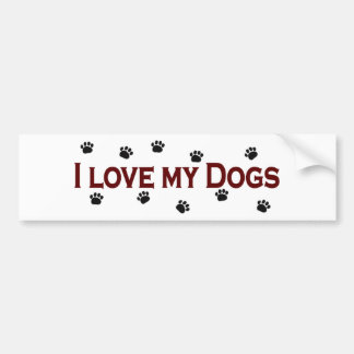 I Liebe meine Hunde Autoaufkleber