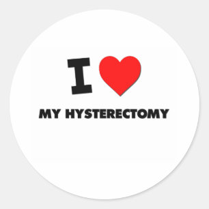 I Liebe meine Hysterektomie Runder Aufkleber