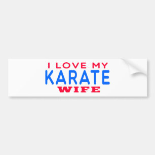 I Liebe meine Karate-Ehefrau Autoaufkleber