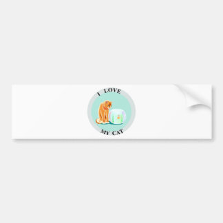 I Liebe meine Katze! Autoaufkleber