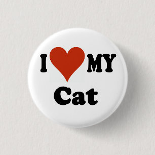 I Liebe meine Katzen-Geschenke und Kleid Button