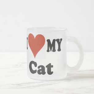I Liebe meine Katzen-mattierte Kaffee-Tasse Mattglastasse
