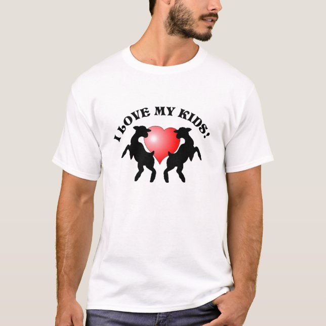 I LIEBE MEINE KINDER! (ZIEGE) T-Shirt (Vorderseite)