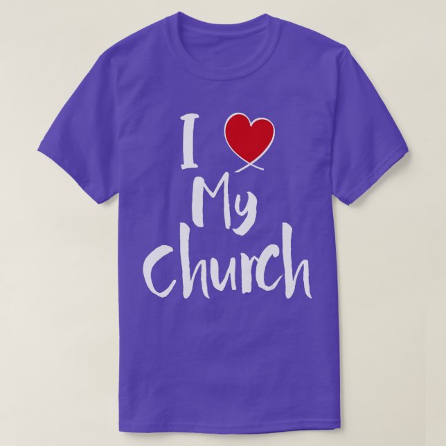 I Liebe Meine Kirche Niedlich Christliches Herz VB T-Shirt (Design vorne)