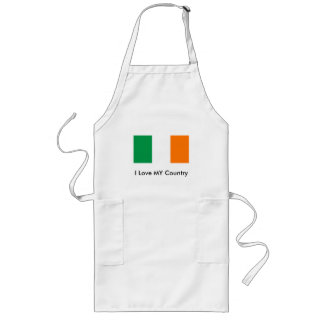 I Liebe MEINE Land-Irland-Flagge das MUSEUM Zazzle Lange Schürze