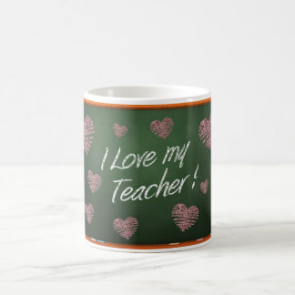 I Liebe meine Lehrer-Tafelmitteilung Tasse
