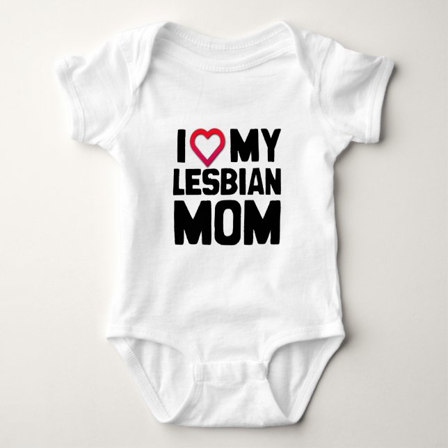 I LIEBE MEINE LESBISCHE MAMMA BABY STRAMPLER (Vorderseite)