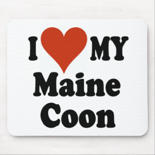 I Liebe meine Maine-Waschbär-Katzen-Geschenke und Mousepad