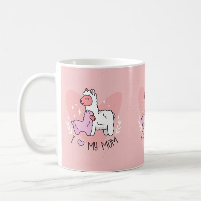I Liebe Meine Mama Alpacas Tasse (Links)