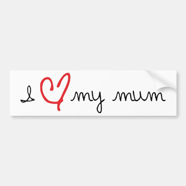I LIEBE MEINE MAMA AUTOAUFKLEBER (Vorne)