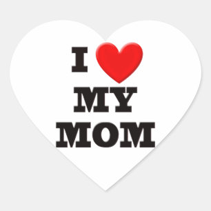 I Liebe meine Mama Herz-Aufkleber