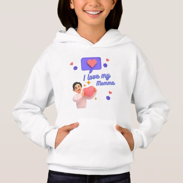 I Liebe meine Mama Hoodie (Vorderseite)