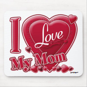 I Liebe Meine Mama rot - Herz Mousepad
