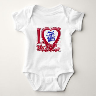 I Liebe Meine Mama rotes Herz - Foto Baby Strampler