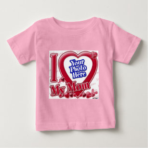 I Liebe Meine Mama rotes Herz - Foto Baby T-shirt