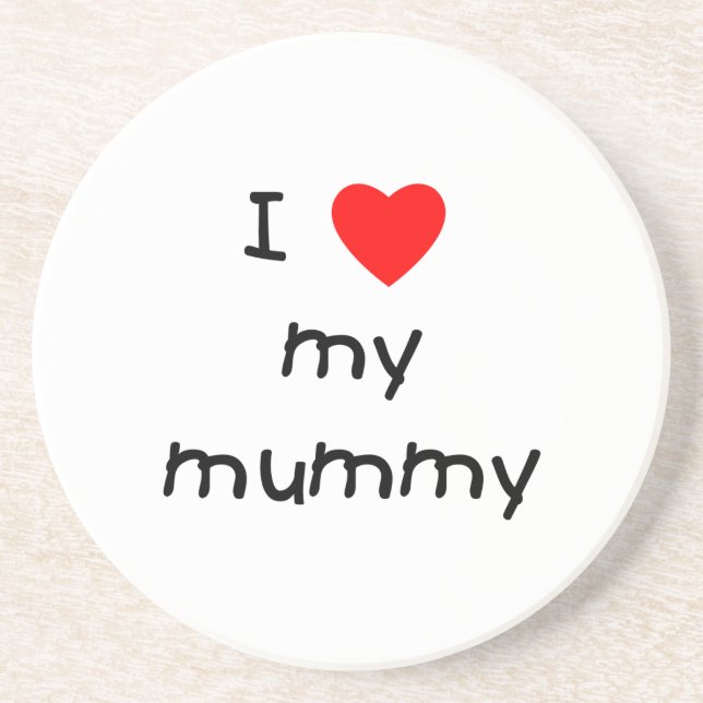 I Liebe meine Mama Sandstein Untersetzer (Vorne)