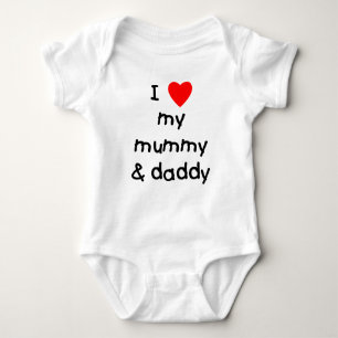 I Liebe meine Mama u. Vati Baby Strampler