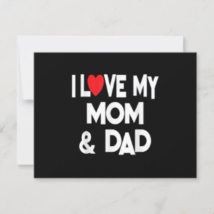 I Liebe Meine Mama & Vater - Feiern Sie Familienmü RSVP Karte