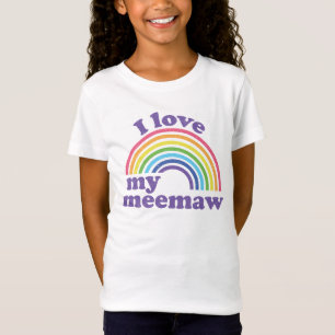 I Liebe Meine Meemaw - Niedlicher Regenbogen T-Shirt