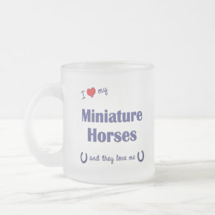 I Liebe meine Miniaturpferde (mehrfache Pferde) Mattglastasse