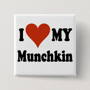 I Liebe meine Munchkin Katzen-Geschenke und Kleid Button