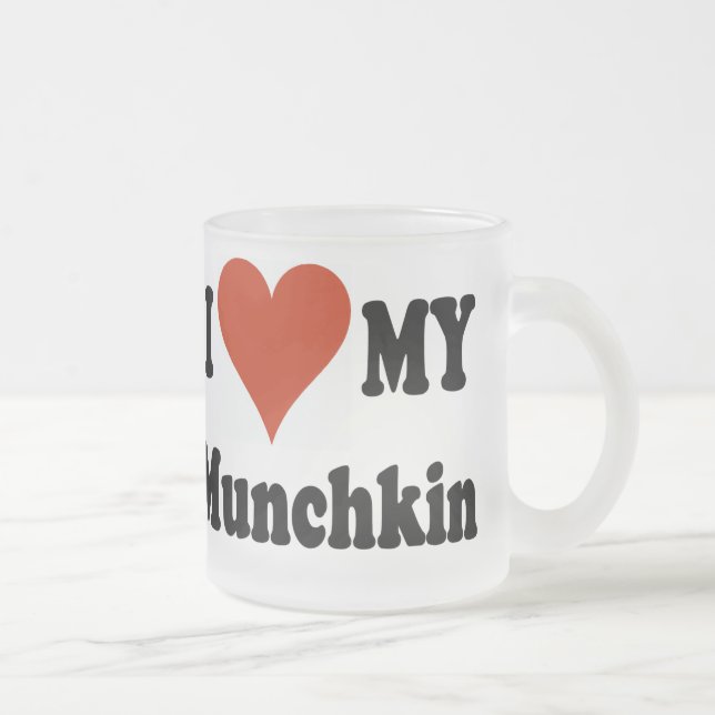 I Liebe meine Munchkin mattierte Kaffee-Tasse Mattglastasse (Rechts)