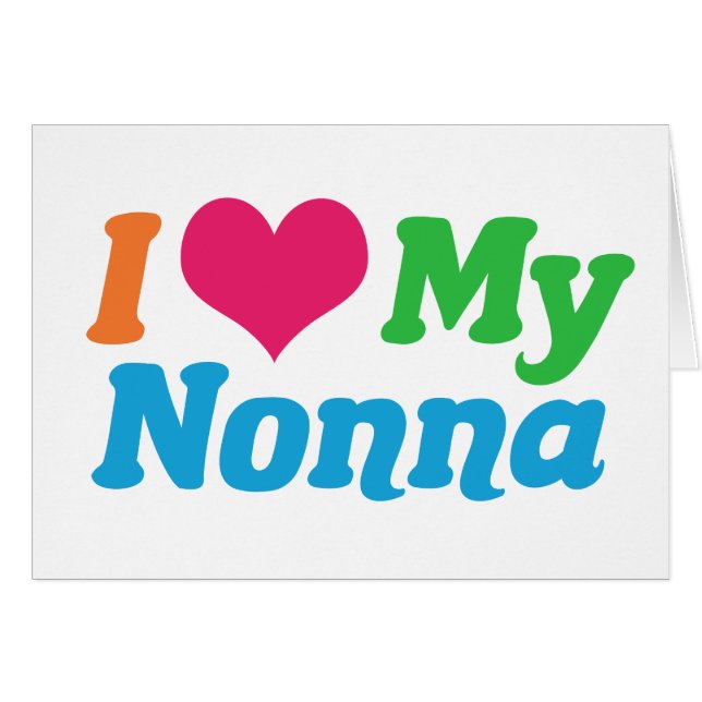 I Liebe Meine Nonna Card (Vorderseite (Horizontal))