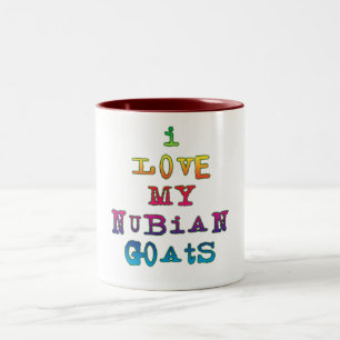 I Liebe meine Nubian Ziegen Zweifarbige Tasse
