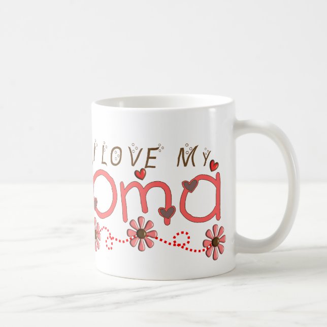 I Liebe meine OMA Geschenke Tasse (Rechts)
