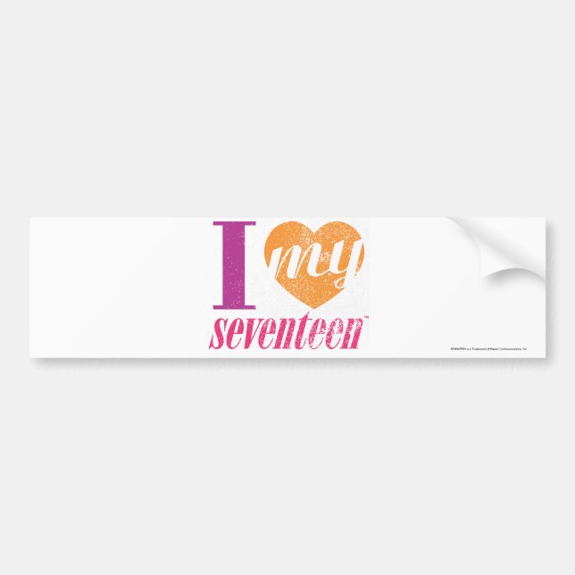 I Liebe meine Orange 17 Autoaufkleber (Vorne)