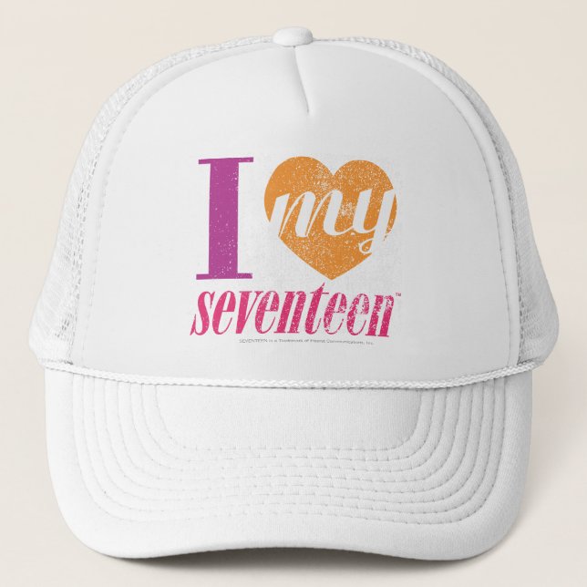 I Liebe meine Orange 17 Truckerkappe (Vorderseite)