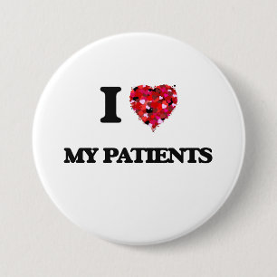 I Liebe meine Patienten Button