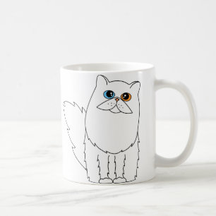 I Liebe meine persische Katze mit sonderbaren Tasse