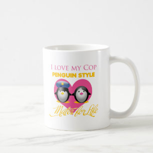 I Liebe meine Polizistpenguin-Art Tasse