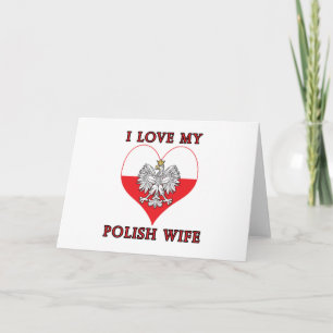 I Liebe meine polnische Ehefrau Karte