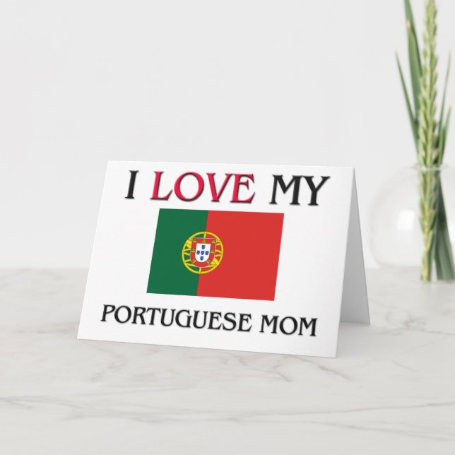 I Liebe meine portugiesische Mama Karte (Vorderseite)
