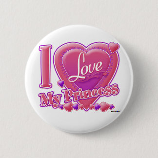 I Liebe Meine Prinzessin rosa/lila - Herz Button