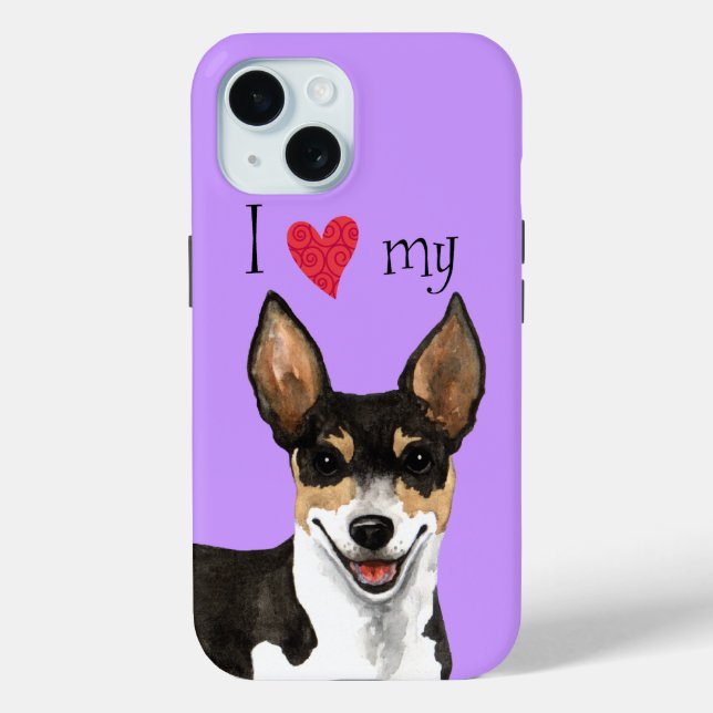 I Liebe meine Rat Terrier Case-Mate iPhone Hülle (Rückseite)