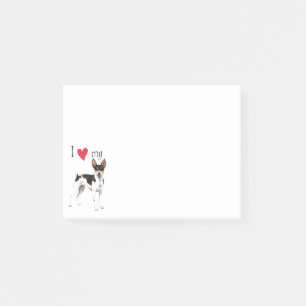 I Liebe meine Rat Terrier Post-it Klebezettel