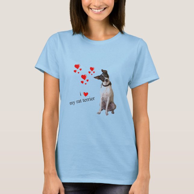 I Liebe meine Rat Terrier T-Shirt (Vorderseite)