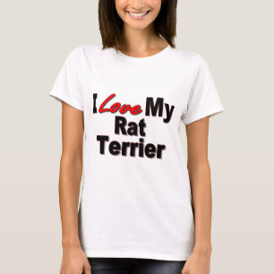 I Liebe meine Ratten-Terrier-Hundegeschenke und T-Shirt
